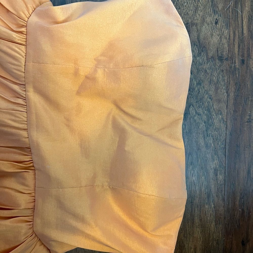 Strapless Aqua Dress. Size 12. - Picture 3 of 8